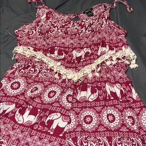 Elephant print romper